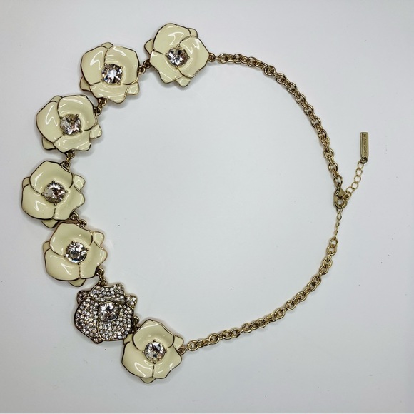 ISAAC MIZRAHI Live QVC Crystal Rhinestone Flower Necklace - Picture 3 of 7